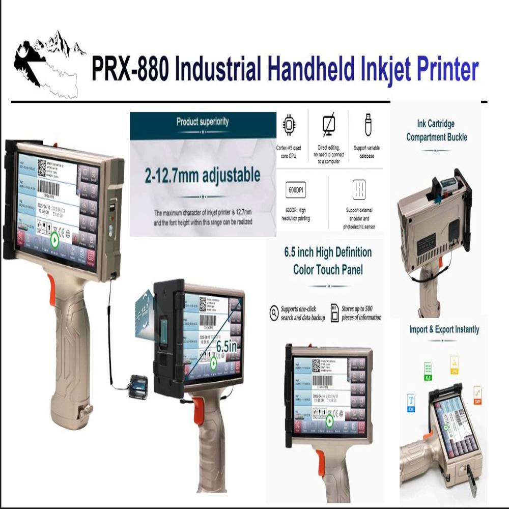 PRX-880 Industrial Handheld Inkjet Printer